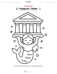 Colapesce - Italian printable worksheet preview