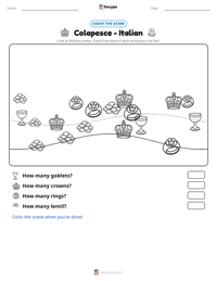 Colapesce - Italian printable worksheet preview