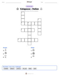 Colapesce - Italian printable worksheet preview