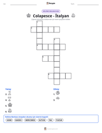 Colapesce - İtalyan yazdırılabilir çalışma sayfası önizlemesi