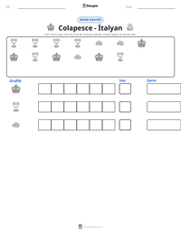 Colapesce - İtalyan yazdırılabilir çalışma sayfası önizlemesi