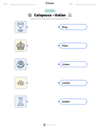Colapesce - Italian printable worksheet preview