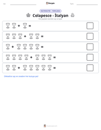 Colapesce - İtalyan yazdırılabilir çalışma sayfası önizlemesi