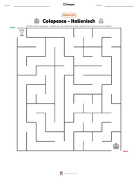 Colapesce - Italienisch druckbare Arbeitsblatt Vorschau