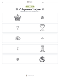 Colapesce - İtalyan yazdırılabilir çalışma sayfası önizlemesi