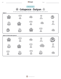Colapesce - İtalyan yazdırılabilir çalışma sayfası önizlemesi