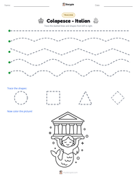 Colapesce - Italian printable worksheet preview