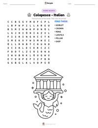 Colapesce - Italian printable worksheet preview