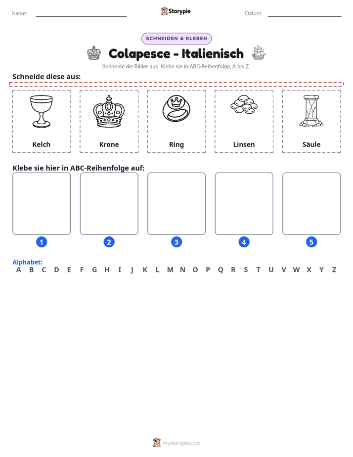 Schneiden & Einfügen Alphabet