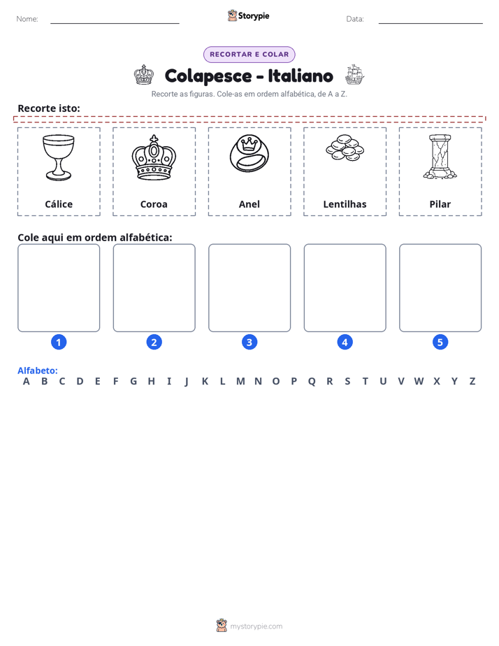 Recortar & Colar Alfabeto