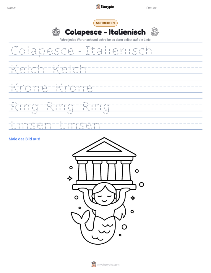 Schreibübung
