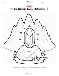 Die Bleichen Berge - Italienisch druckbare Arbeitsblatt Vorschau