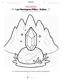 Aperçu de la feuille de travail imprimable Les Montagnes Pâles - Italien