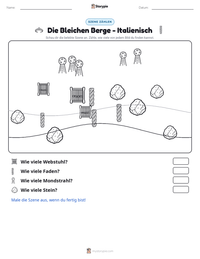 Die Bleichen Berge - Italienisch druckbare Arbeitsblatt Vorschau