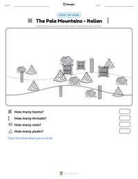 The Pale Mountains - Italian printable worksheet preview