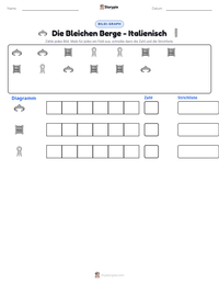 Die Bleichen Berge - Italienisch druckbare Arbeitsblatt Vorschau