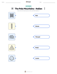 The Pale Mountains - Italian printable worksheet preview