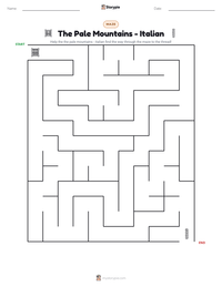 The Pale Mountains - Italian printable worksheet preview