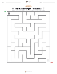 De Bleke Bergen - Italiaans afdrukbare werkblad voorbeeld