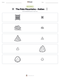 The Pale Mountains - Italian printable worksheet preview