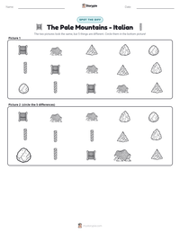The Pale Mountains - Italian printable worksheet preview