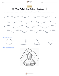 The Pale Mountains - Italian printable worksheet preview
