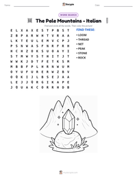 The Pale Mountains - Italian printable worksheet preview