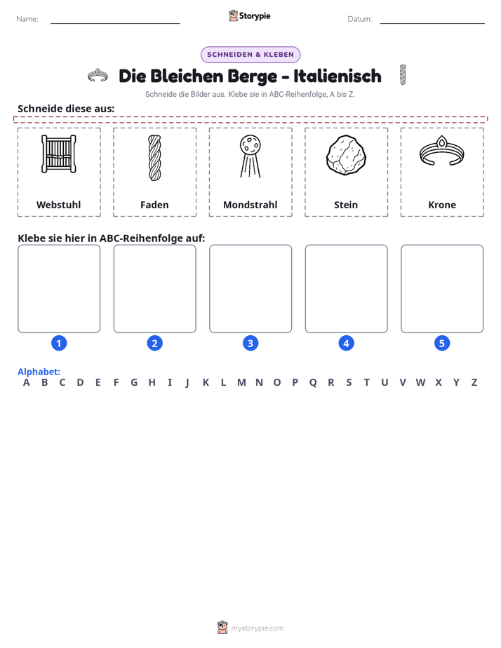 Schneiden & Einfügen Alphabet
