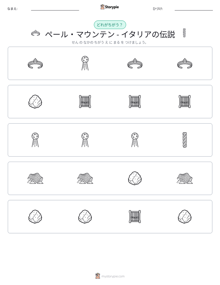 異なるものを見つけよう