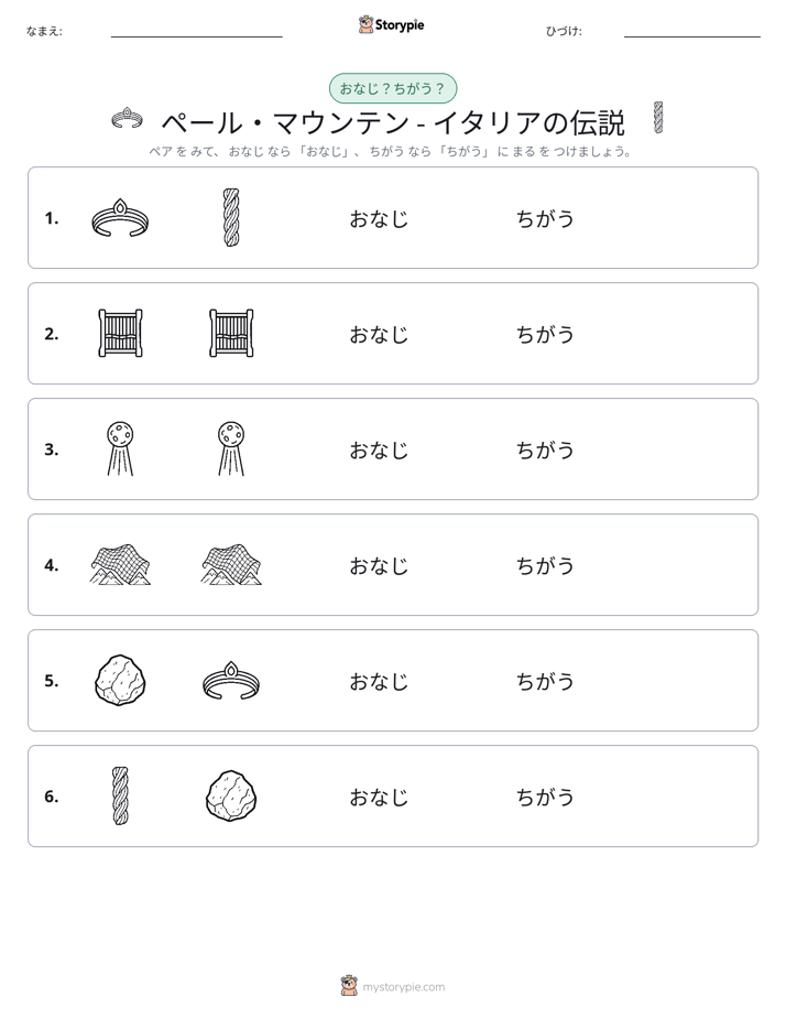 同じか違うか