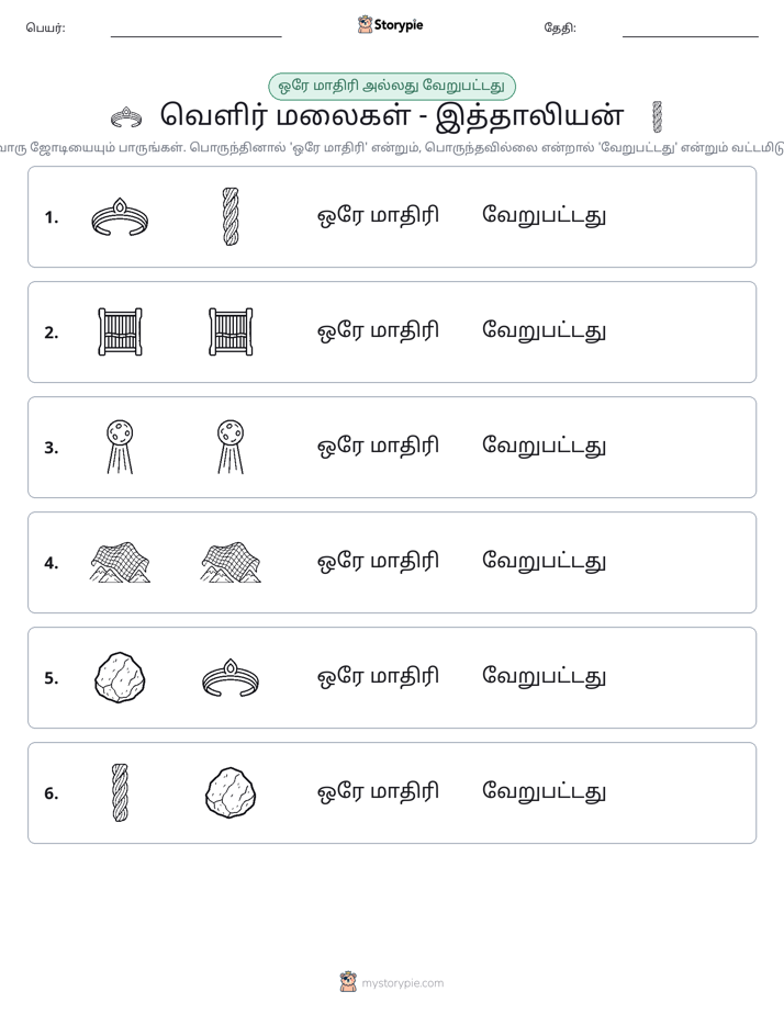 அதே அல்லது மாறுபட்டது