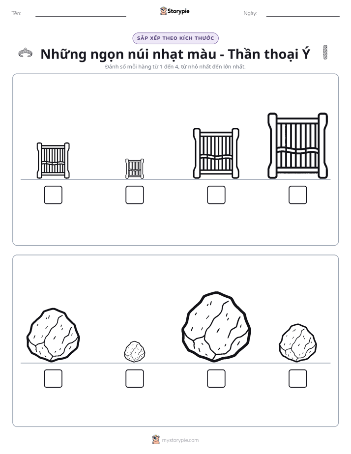 Thứ Tự Kích Thước