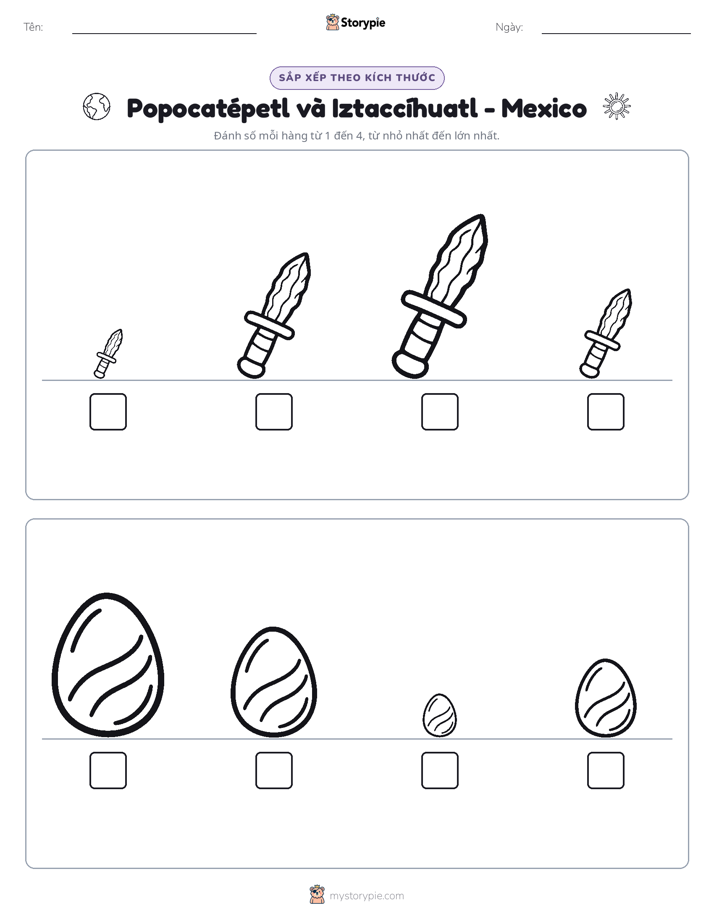 Thứ Tự Kích Thước