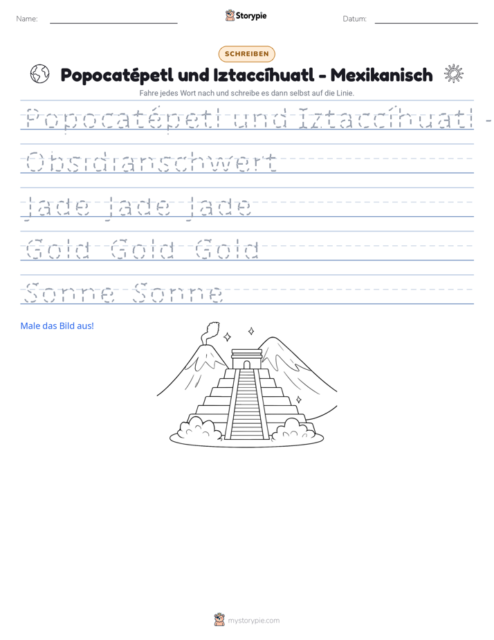 Schreibübung