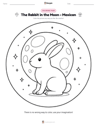 The Rabbit in the Moon - Mexican printable worksheet preview