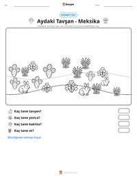 Aydaki Tavşan - Meksika yazdırılabilir çalışma sayfası önizlemesi