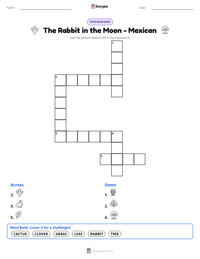 The Rabbit in the Moon - Mexican printable worksheet preview
