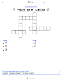 Aydaki Tavşan - Meksika yazdırılabilir çalışma sayfası önizlemesi