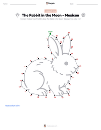 The Rabbit in the Moon - Mexican printable worksheet preview