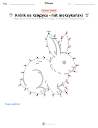 Podgląd drukowalnego arkusza ćwiczeń Królik na Księżycu - mit meksykański