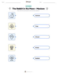 The Rabbit in the Moon - Mexican printable worksheet preview