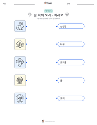 달 속의 토끼 - 멕시코 인쇄 가능한 워크시트 미리보기