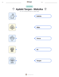 Aydaki Tavşan - Meksika yazdırılabilir çalışma sayfası önizlemesi