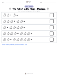 The Rabbit in the Moon - Mexican printable worksheet preview