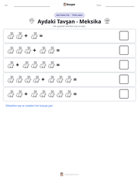 Aydaki Tavşan - Meksika yazdırılabilir çalışma sayfası önizlemesi