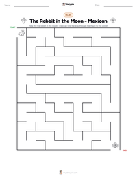 The Rabbit in the Moon - Mexican printable worksheet preview