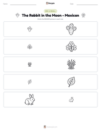 The Rabbit in the Moon - Mexican printable worksheet preview