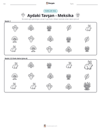Aydaki Tavşan - Meksika yazdırılabilir çalışma sayfası önizlemesi