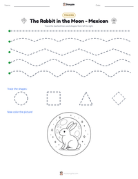 The Rabbit in the Moon - Mexican printable worksheet preview