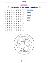 The Rabbit in the Moon - Mexican printable worksheet preview